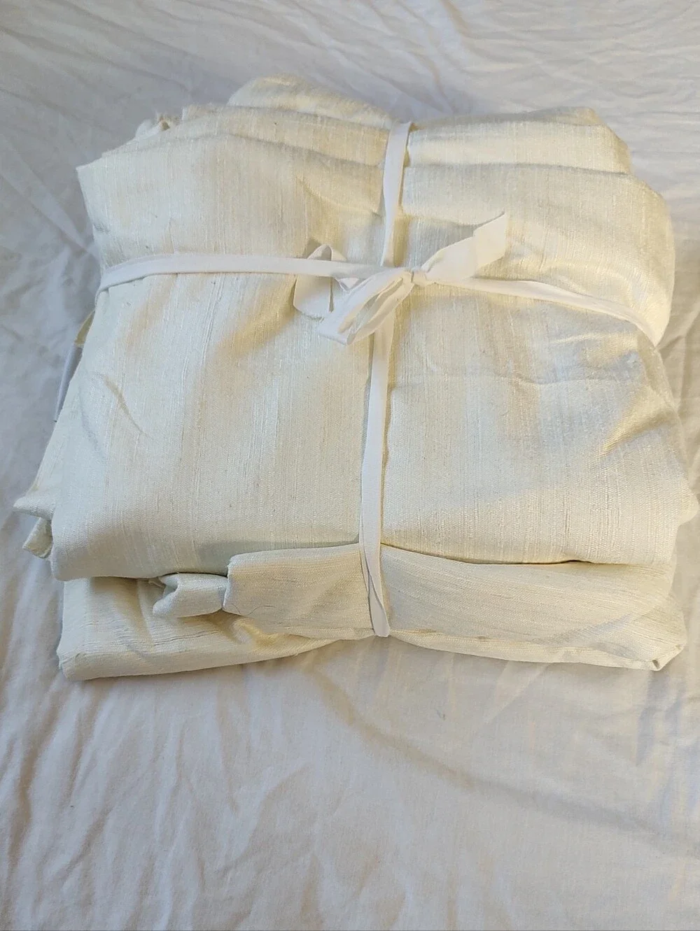 Quince Cream Set Ivory Neutral Pair Curtain 48x96 2 Panels